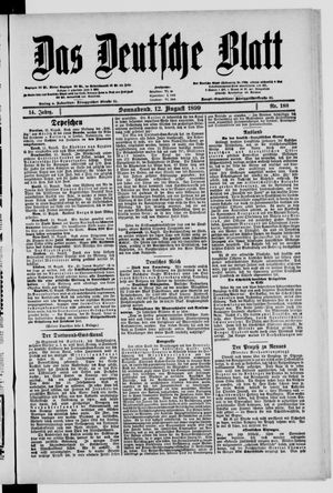 Das deutsche Blatt on Aug 12, 1899