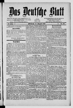 Das deutsche Blatt vom 23.08.1899