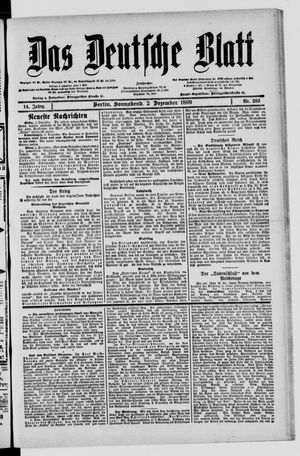 Das deutsche Blatt vom 02.12.1899