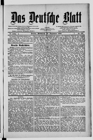 Das deutsche Blatt vom 20.12.1899