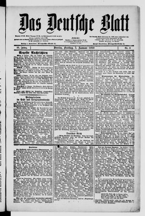 Das deutsche Blatt vom 05.01.1900