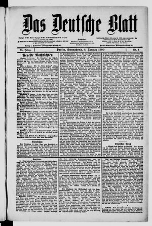 Das deutsche Blatt vom 06.01.1900