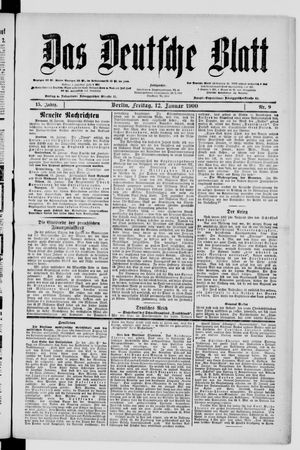 Das deutsche Blatt vom 13.01.1900