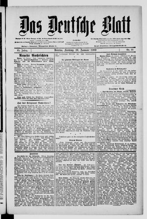 Das deutsche Blatt vom 19.01.1900