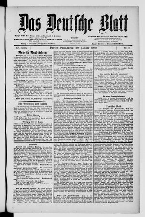 Das deutsche Blatt on Jan 20, 1900