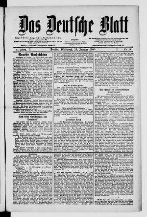 Das deutsche Blatt vom 24.01.1900