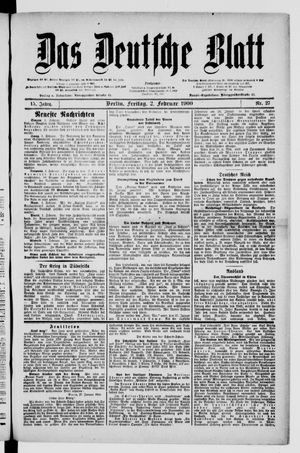 Das deutsche Blatt on Feb 2, 1900