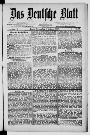 Das deutsche Blatt on Feb 8, 1900