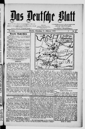 Das deutsche Blatt on Feb 18, 1900