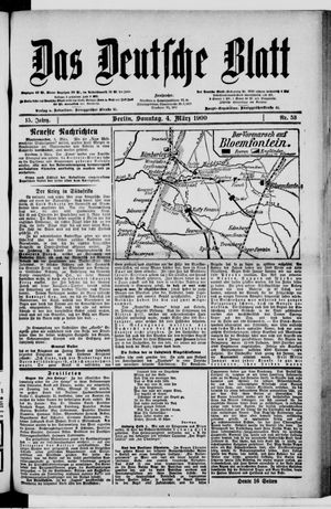 Das deutsche Blatt vom 04.03.1900