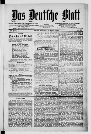 Das deutsche Blatt on Apr 3, 1900