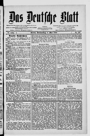 Das deutsche Blatt vom 03.05.1900
