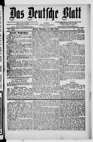 Das deutsche Blatt vom 15.05.1900
