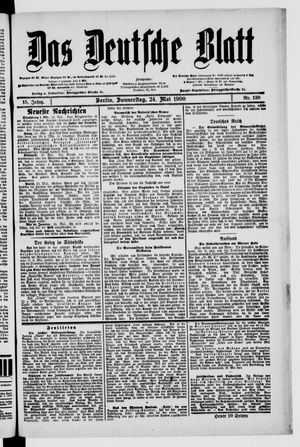 Das deutsche Blatt vom 24.05.1900