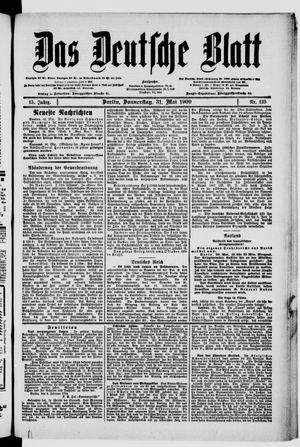 Das deutsche Blatt vom 31.05.1900