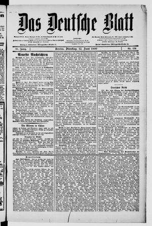 Das deutsche Blatt on Jun 12, 1900