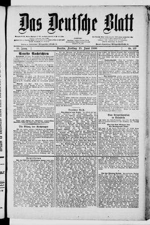 Das deutsche Blatt vom 15.06.1900