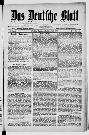 Das deutsche Blatt vom 23.06.1900