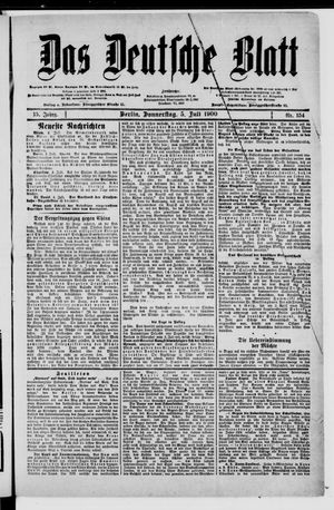Das deutsche Blatt vom 05.07.1900