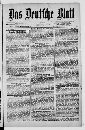 Das deutsche Blatt on Jul 6, 1900