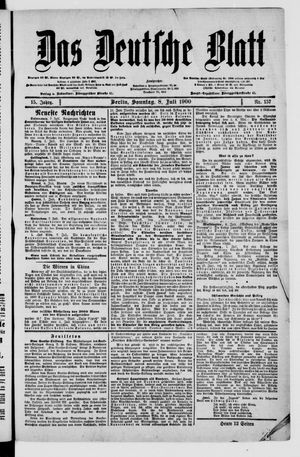 Das deutsche Blatt vom 08.07.1900