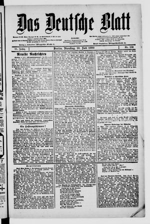 Das deutsche Blatt vom 10.07.1900
