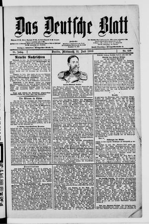Das deutsche Blatt vom 11.07.1900