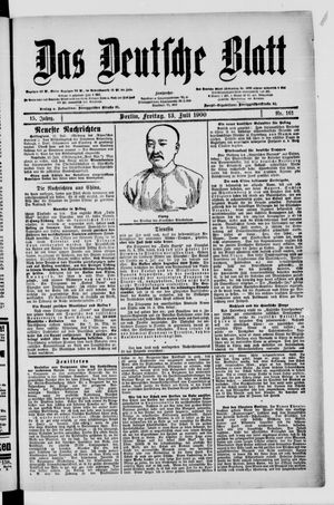 Das deutsche Blatt vom 13.07.1900