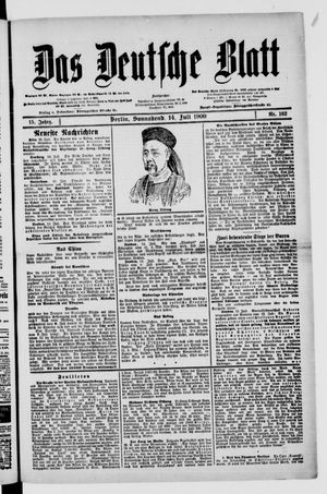Das deutsche Blatt vom 14.07.1900