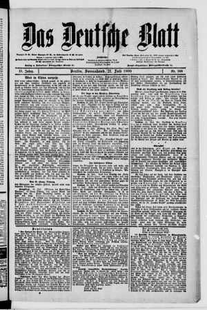 Das deutsche Blatt vom 21.07.1900