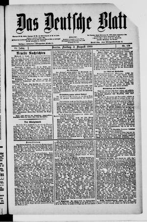 Das deutsche Blatt vom 03.08.1900