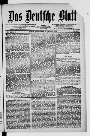 Das deutsche Blatt vom 04.08.1900