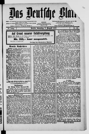 Das deutsche Blatt vom 05.08.1900