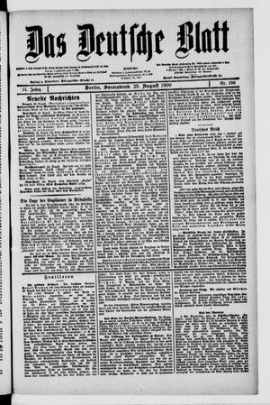 Das deutsche Blatt vom 25.08.1900