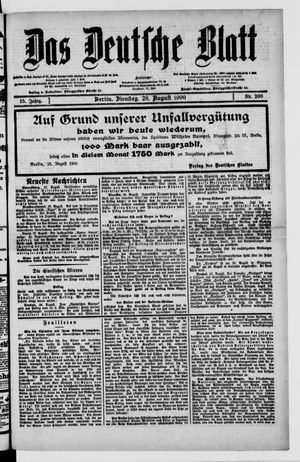 Das deutsche Blatt vom 28.08.1900