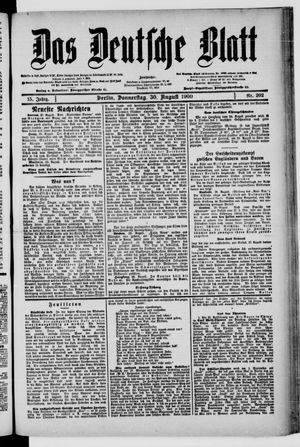 Das deutsche Blatt vom 30.08.1900