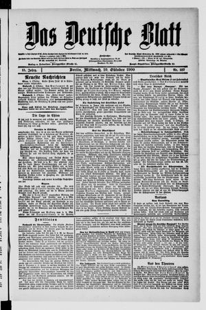Das deutsche Blatt on Oct 10, 1900