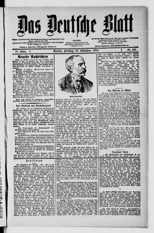 Das deutsche Blatt vom 19.10.1900