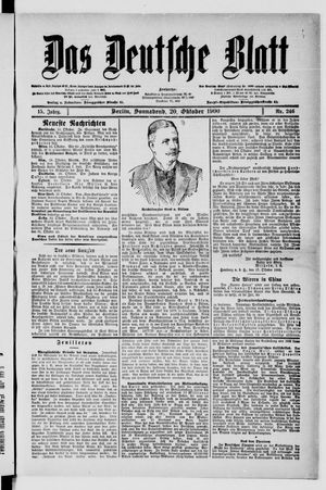 Das deutsche Blatt vom 20.10.1900