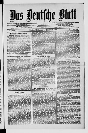 Das deutsche Blatt vom 05.12.1900