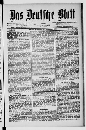 Das deutsche Blatt vom 12.12.1900