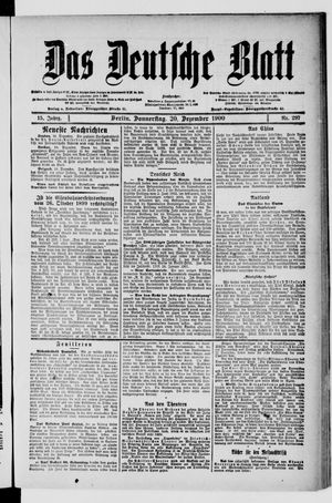 Das deutsche Blatt vom 20.12.1900