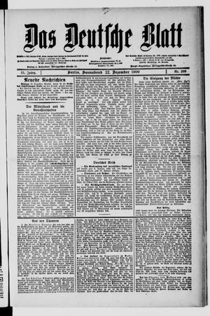 Das deutsche Blatt vom 22.12.1900