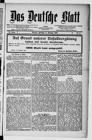 Das deutsche Blatt vom 04.01.1901
