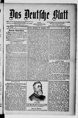 Das deutsche Blatt vom 18.01.1901