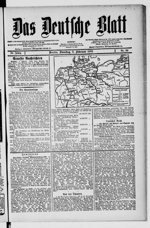 Das deutsche Blatt vom 05.02.1901