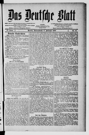 Das deutsche Blatt vom 09.02.1901