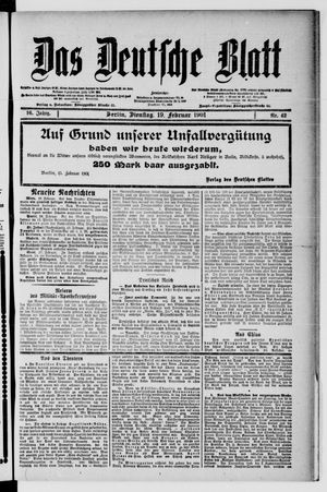 Das deutsche Blatt vom 19.02.1901
