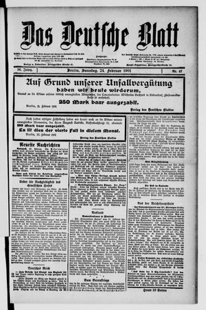 Das deutsche Blatt vom 24.02.1901
