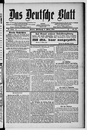 Das deutsche Blatt vom 06.03.1901